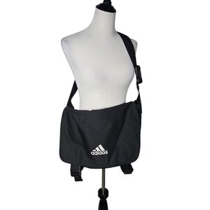 Adidas Black And Gray Messenger Bag As Is